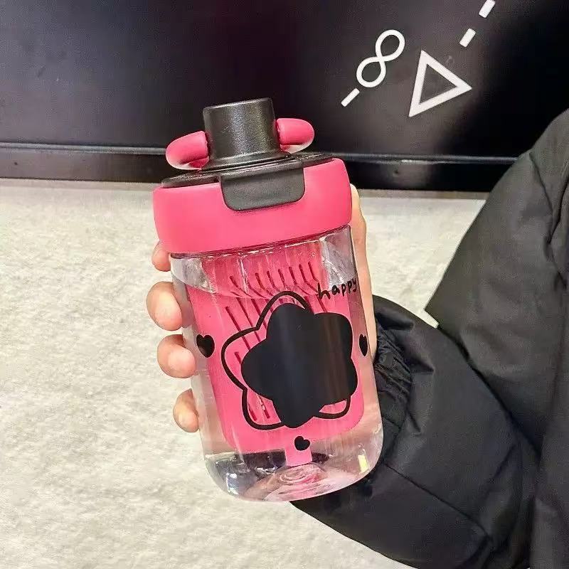 Large Capacity Plastic Straw Cup with Tea Infuser Cute , Bottle ,, New Good-looking Large Capacity With Handle Straw Cup