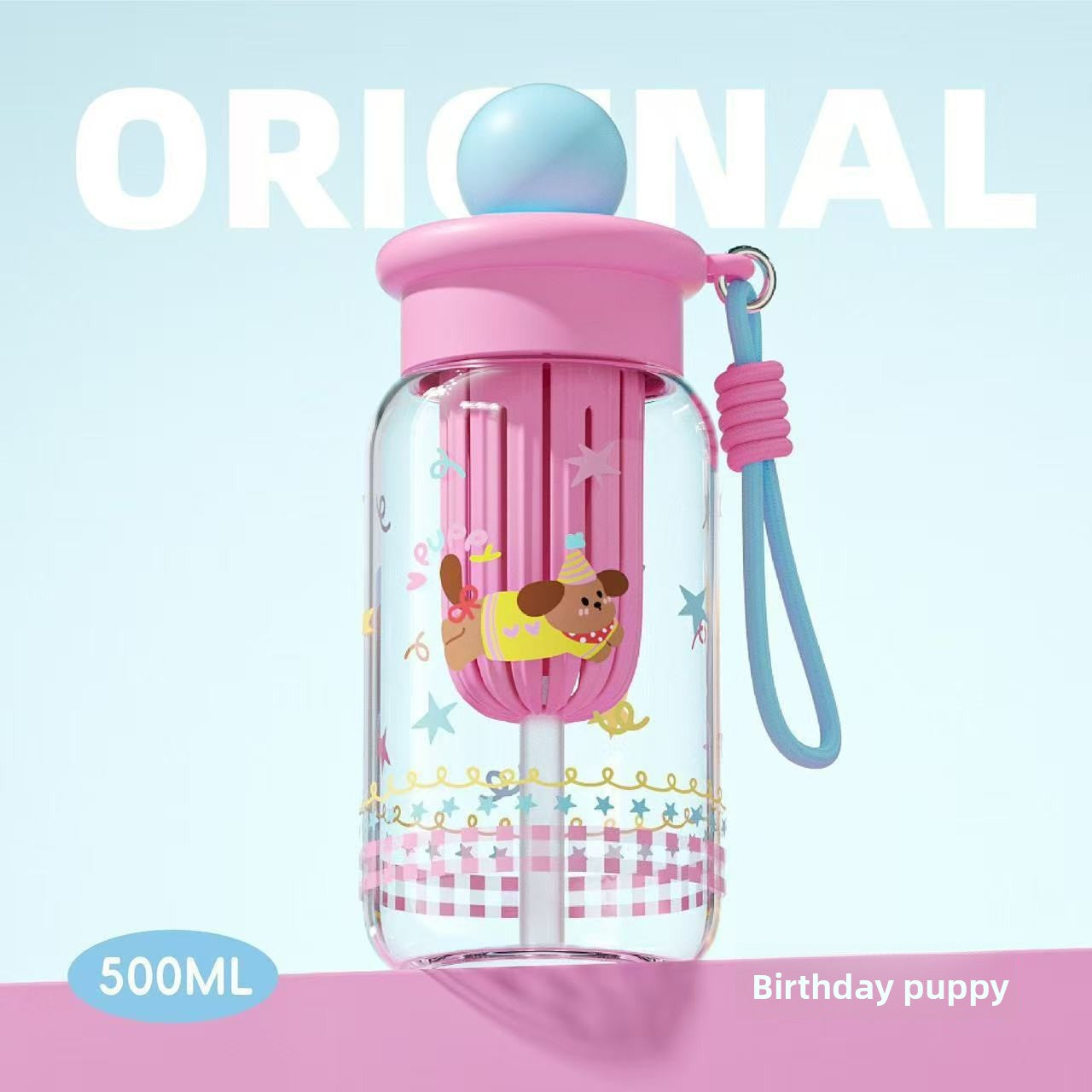 Large Capacity Plastic Straw Cup with Tea Infuser Cute , Bottle ,, New Good-looking Large Capacity With Handle Straw Cup