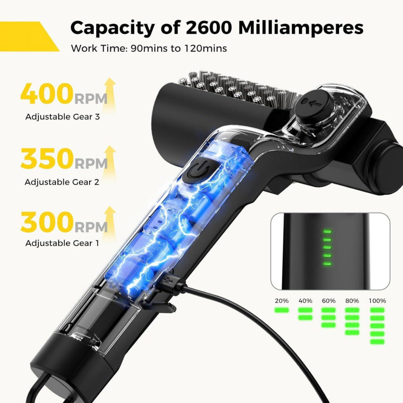 Electric Grill Cleaning Brush with Stainless Steel Head