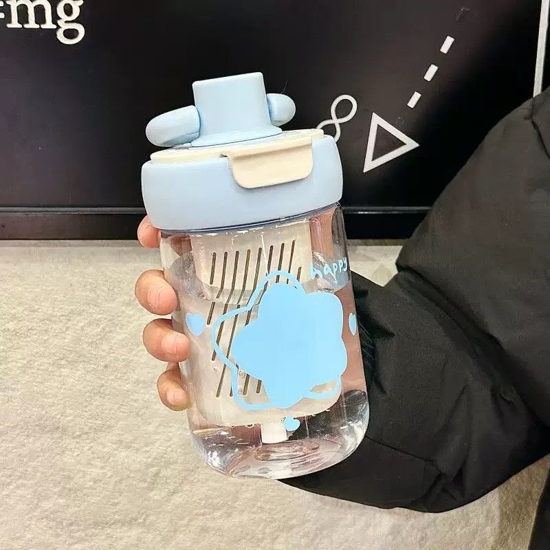 Large Capacity Plastic Straw Cup with Tea Infuser Cute , Bottle ,, New Good-looking Large Capacity With Handle Straw Cup