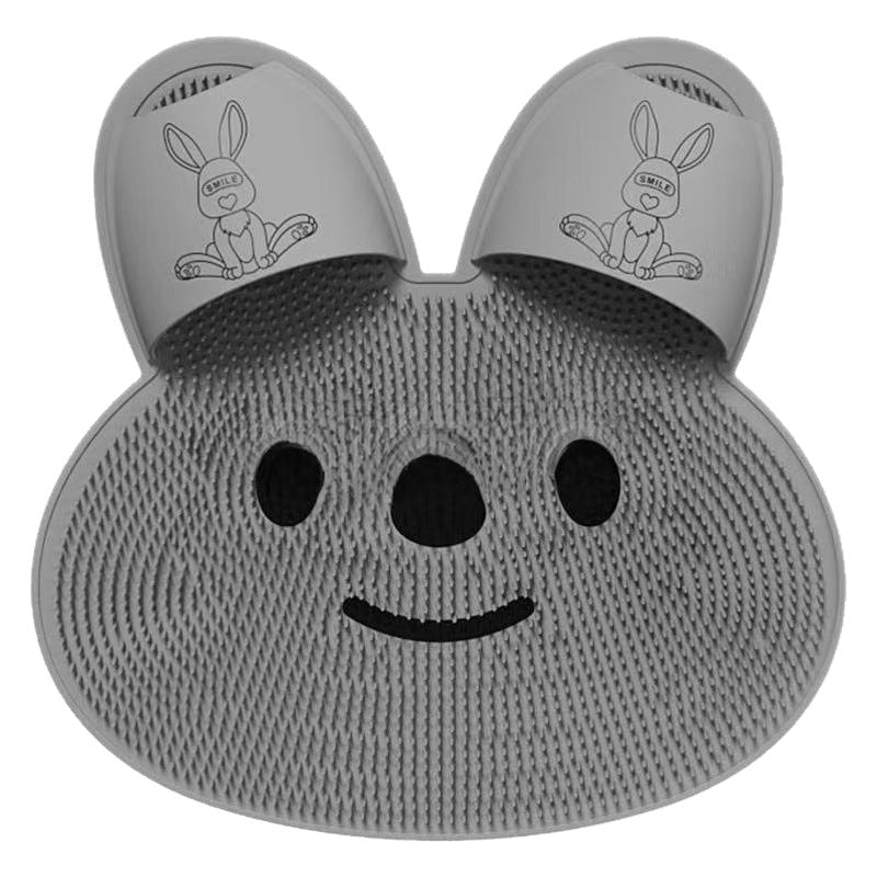 Bunny Glide Foot Washing and Bathing Non-Slip Foot Washing Mat with Suction Cup