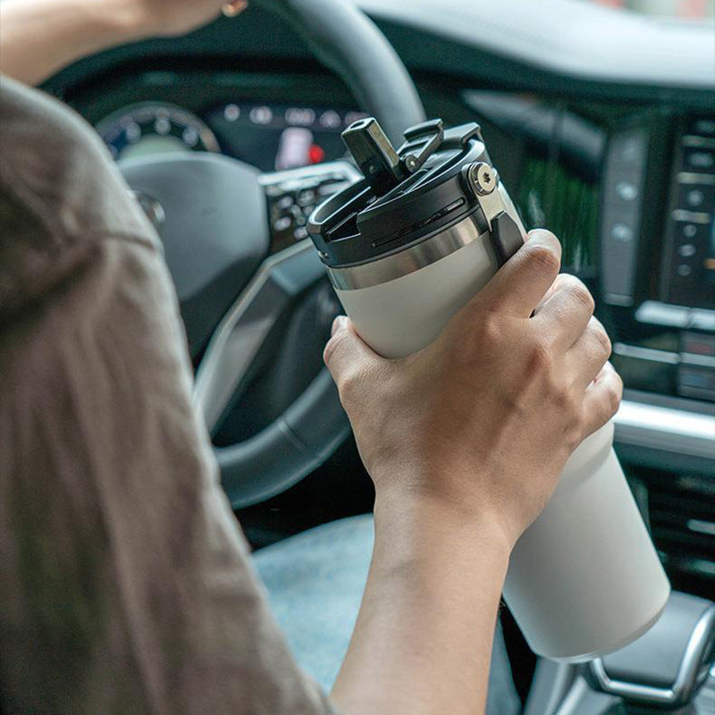 Large-Capacity Portable Stainless Steel Car Thermos Cup