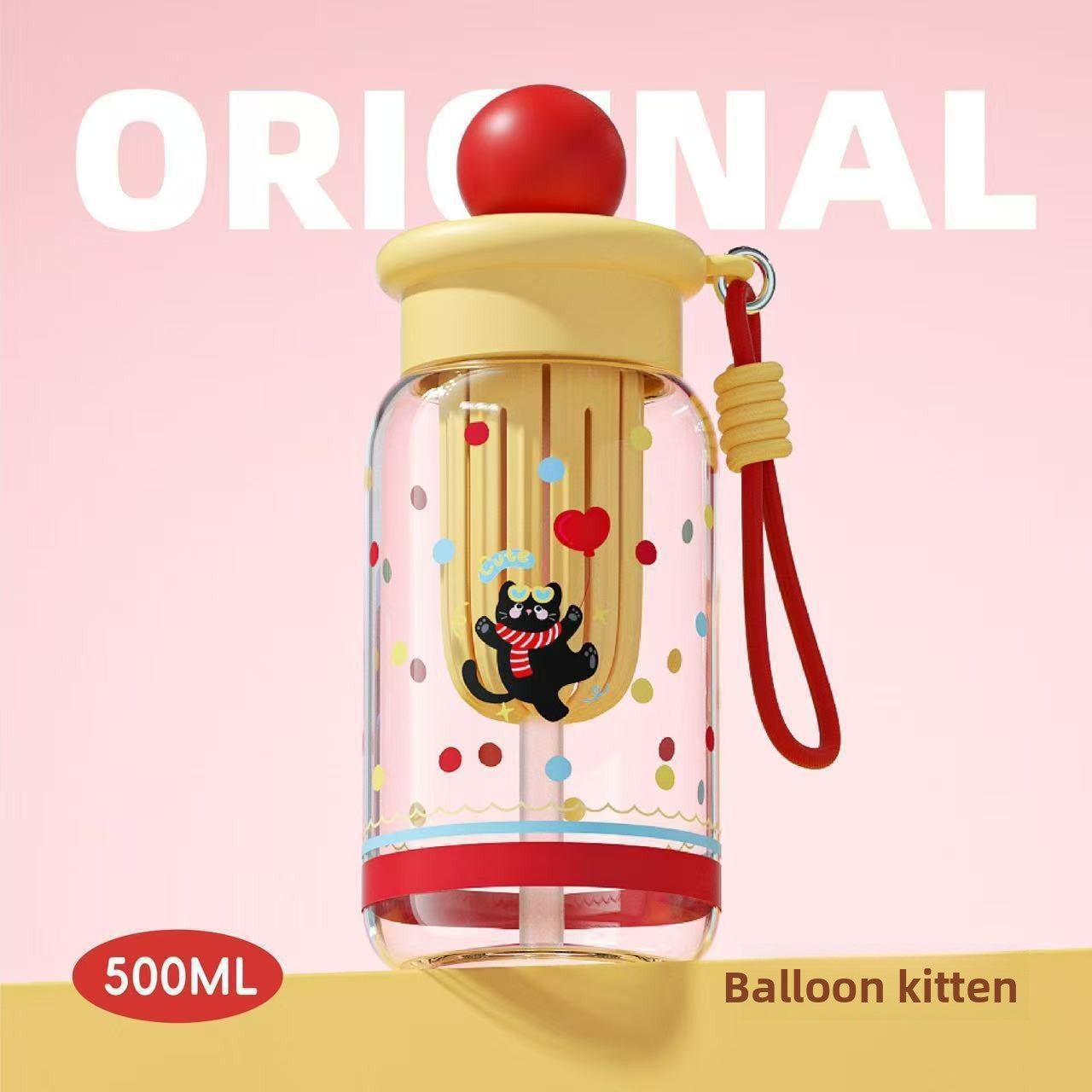 Large Capacity Plastic Straw Cup with Tea Infuser Cute , Bottle ,, New Good-looking Large Capacity With Handle Straw Cup