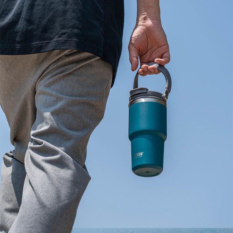 Large-Capacity Portable Stainless Steel Car Thermos Cup