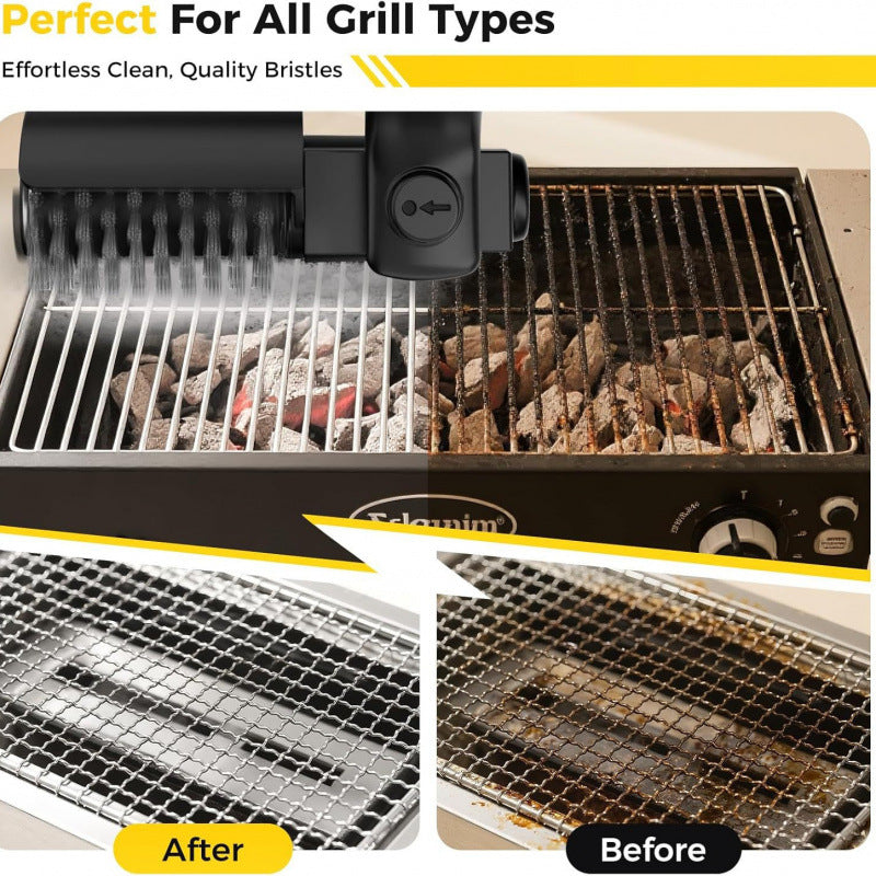 Electric Grill Cleaning Brush with Stainless Steel Head