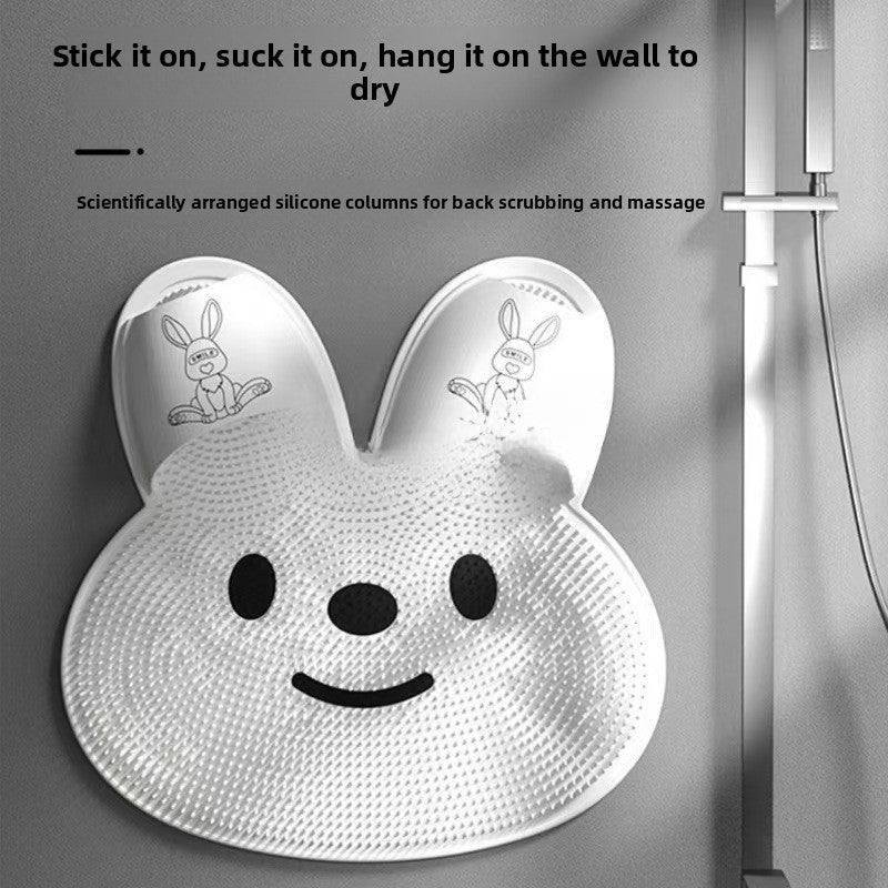 Bunny Glide Foot Washing and Bathing Non-Slip Foot Washing Mat with Suction Cup